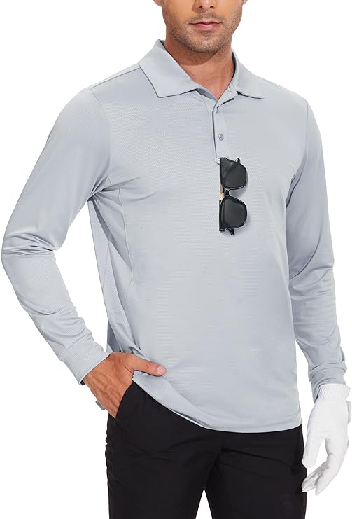 Long Sleeve Golf Polo Shirts - Athletic Casua